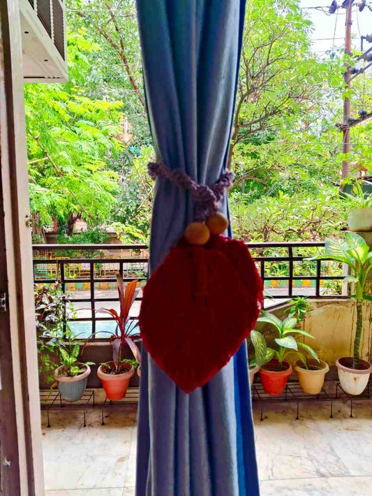 Macrame-Leaf Curtain ties - Hunar Hatti