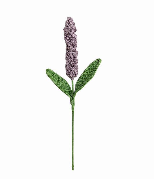 Happy Threads|Lovely Lavenders, Eco-Friendly Handcrafted Single Stem Crocheted Flowers - Child-Safe, Lead-Free, Sustainable Decor & Gift Solution