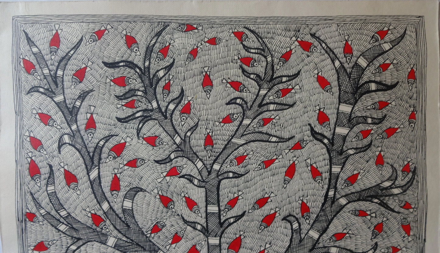 Godna Painting: Tree of Life - Hunar Hatti