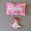 Personalized Handmade Kids name hanging-Girl on swing (Polka dot/Tutu dress)