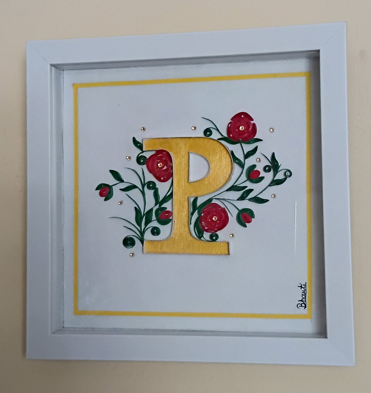 Wall Hanging Frame - Alphabet - P