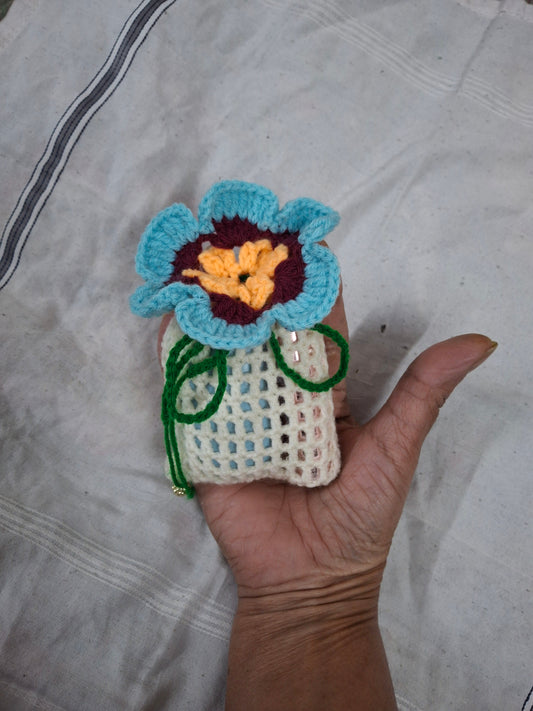 Crochet perfume/Earpod Pouch