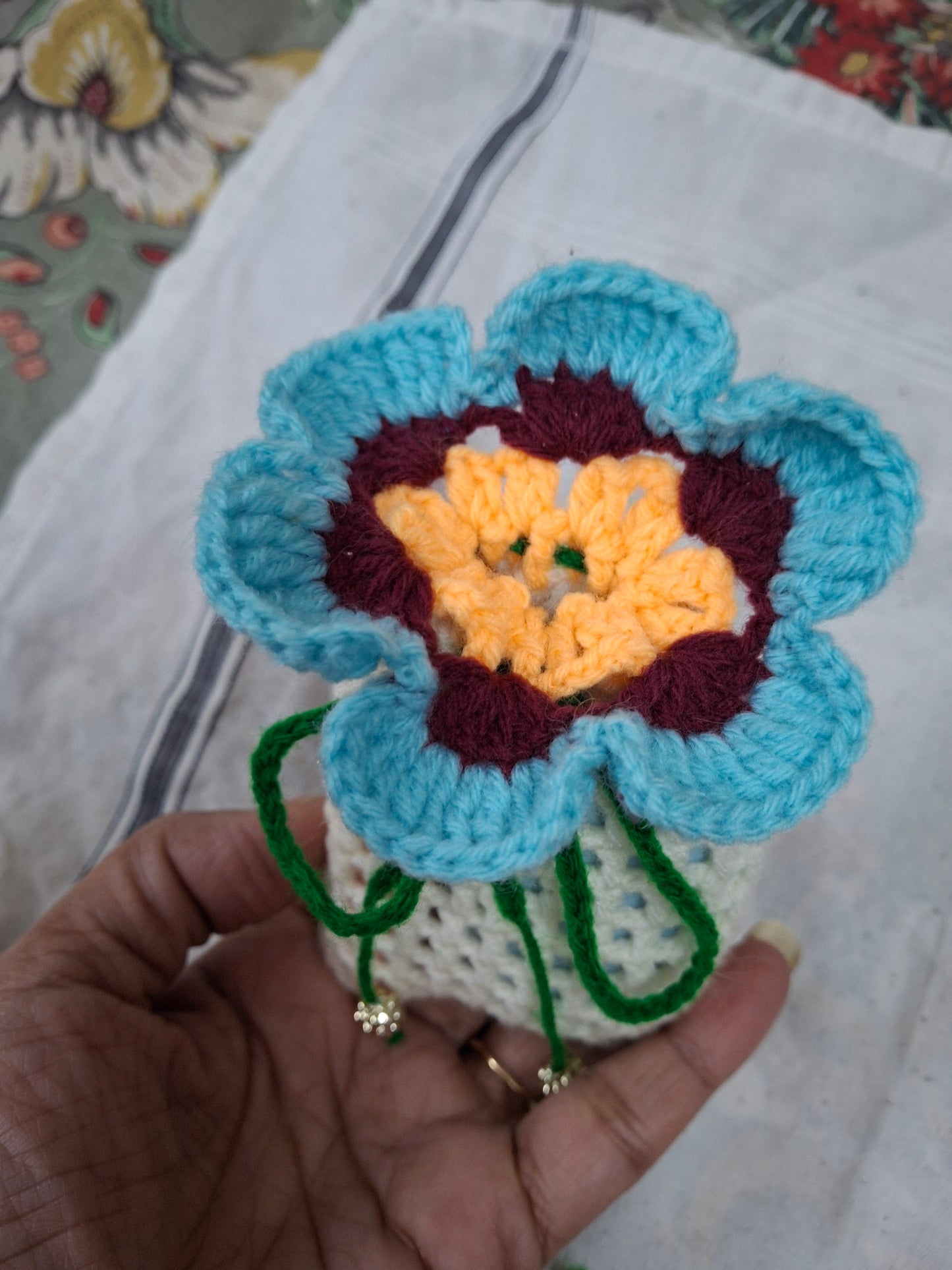 Crochet perfume/Earpod Pouch
