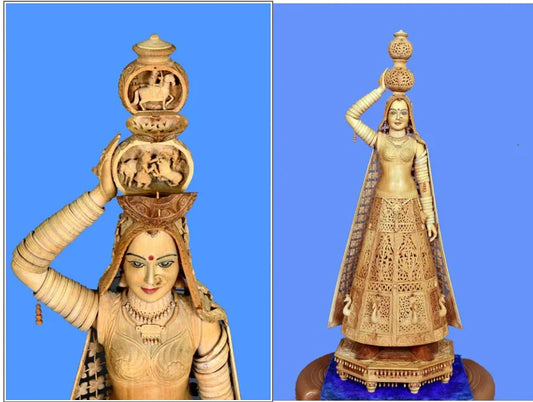 Sandalwood Rajasthani Doll - Hunar Hatti