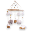 Happy Threads | Cute Sheep & Cloud Baby Mobile – Handcrafted Crochet Nursery Hanging - Hunar Hatti