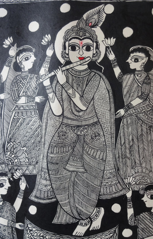 Navarathan Hathi in Madhubani Painting - Hunar Hatti