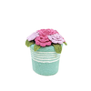 Happy Threads | Everlasting Crochet Rose Pot – Handmade Floral Décor for Elegant Spaces
