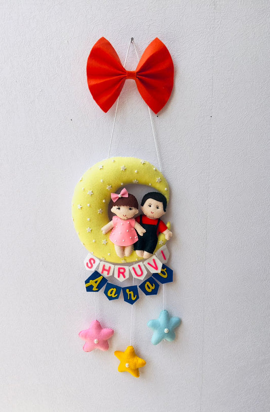 Kids hanging -SIblings on Moon