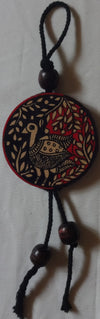 Dual Side Madhubani Painting with Peacock & Elephant - Hunar Hatti