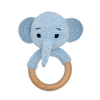 Happy Threads | Tiny Trunkies Elephant Ring Rattle – Handmade Crochet Cuddle That Trumpets Joy - Hunar Hatti