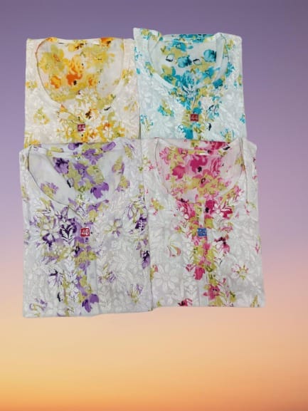 Lucknow special Chikankari-Hand embroidered Women Kurti