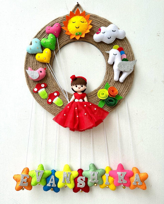 Kids hanging -Jute base Girl hanging