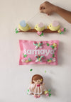 Personalized Handmade Kids name hanging-Bird with Doll Pillow