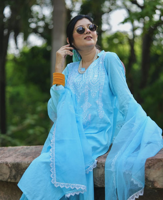 Hand embroidered Aari work Suit