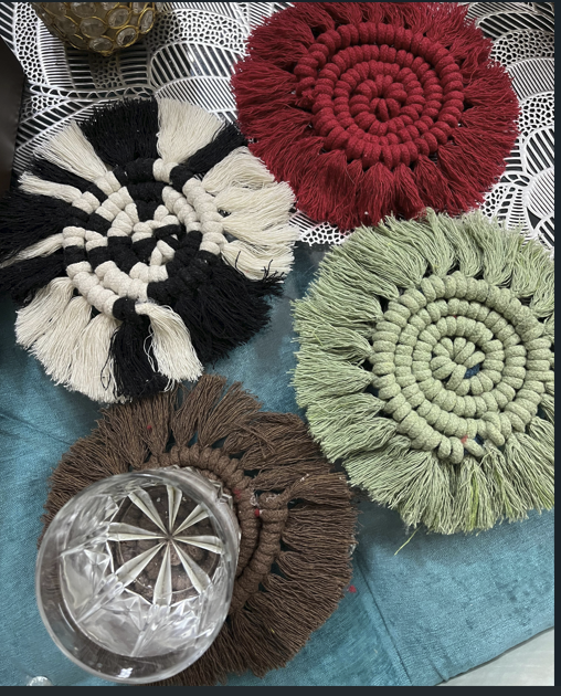 macrame-coasters - Hunar Hatti