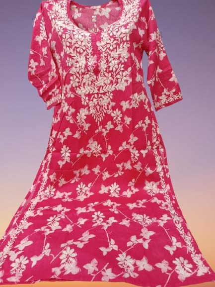 Lucknow special Chikankari-Hand embroidered Women Kurti
