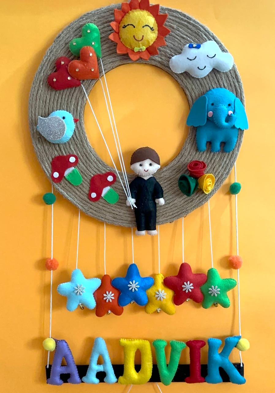 Kids hanging -Jute base Boy hanging - Hunar Hatti