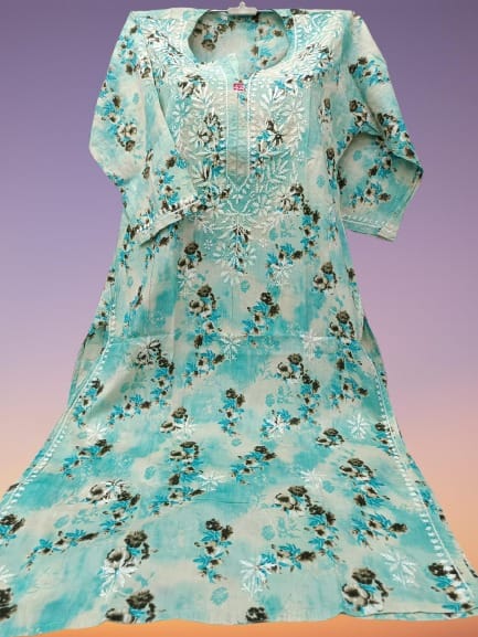 Lucknow special Chikankari-Hand embroidered Women Kurti