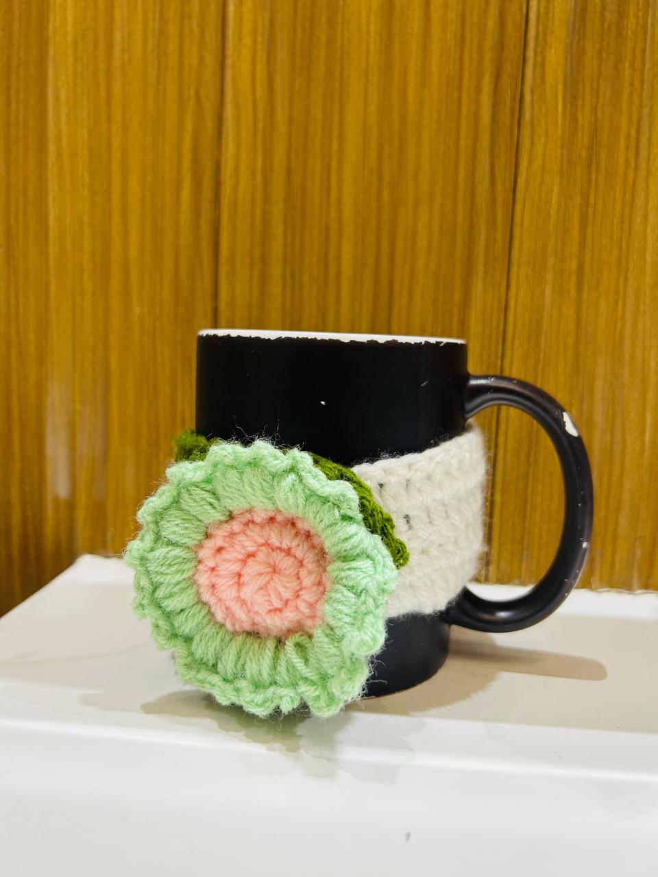 Crochet work- Curtain holder cum Cup cover