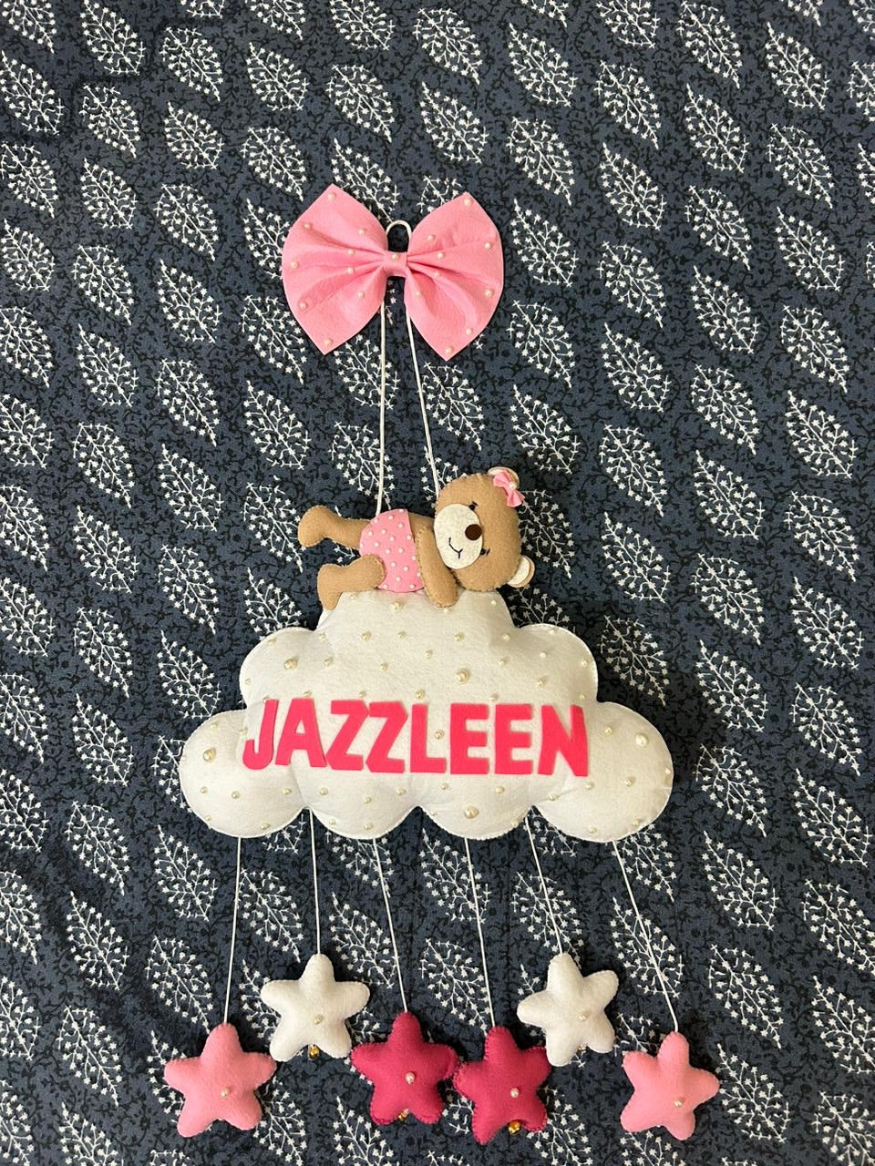 Kids hanging -Teddy on cloud