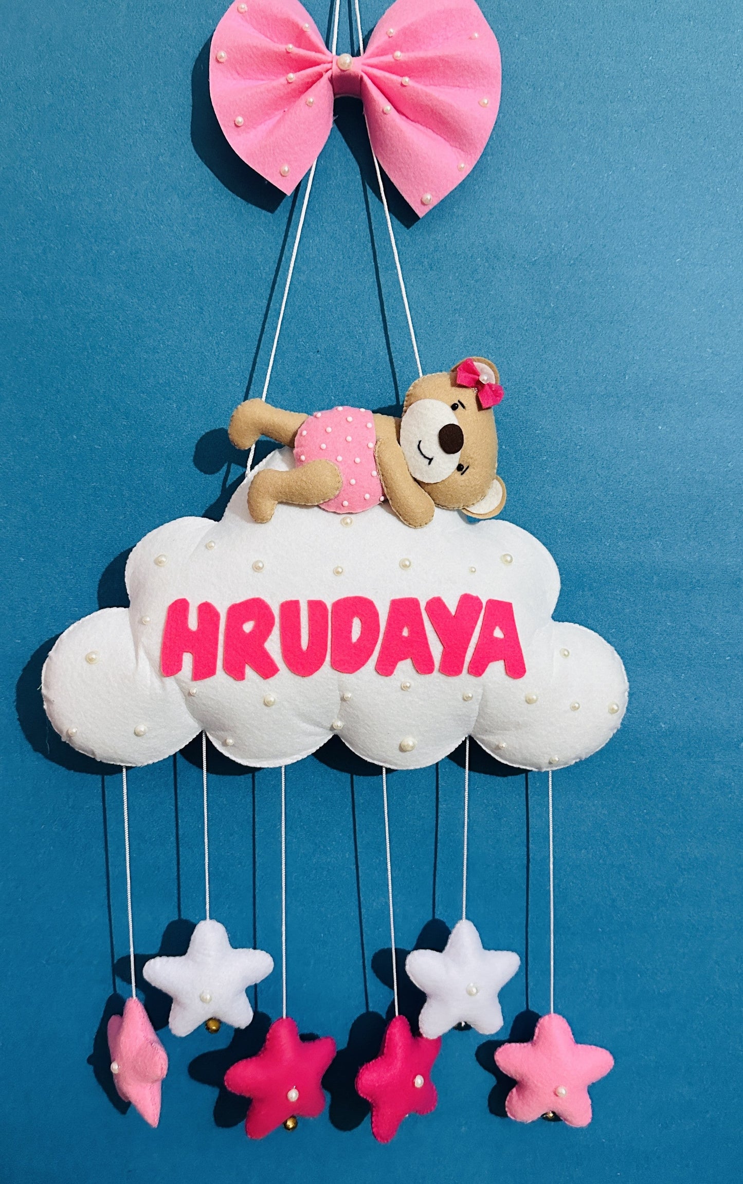 Kids hanging -Teddy on cloud