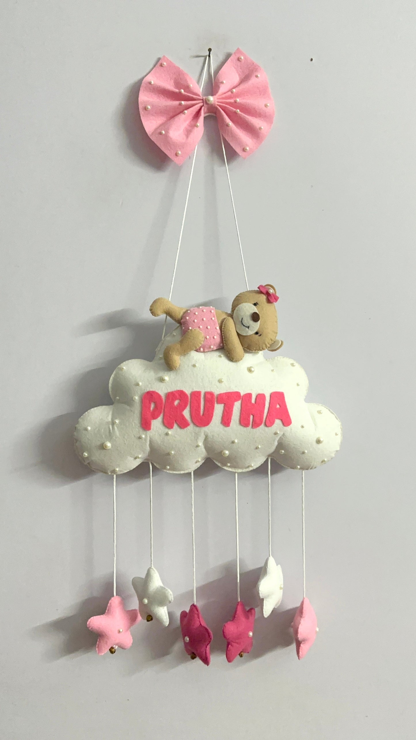 Kids hanging -Teddy on cloud