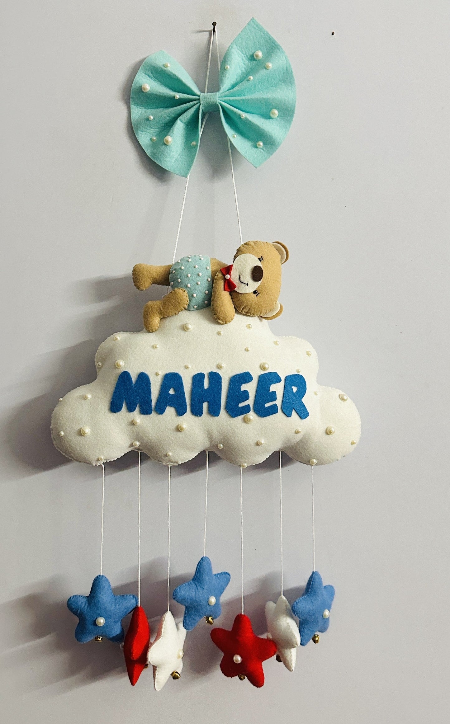 Kids hanging -Teddy on cloud