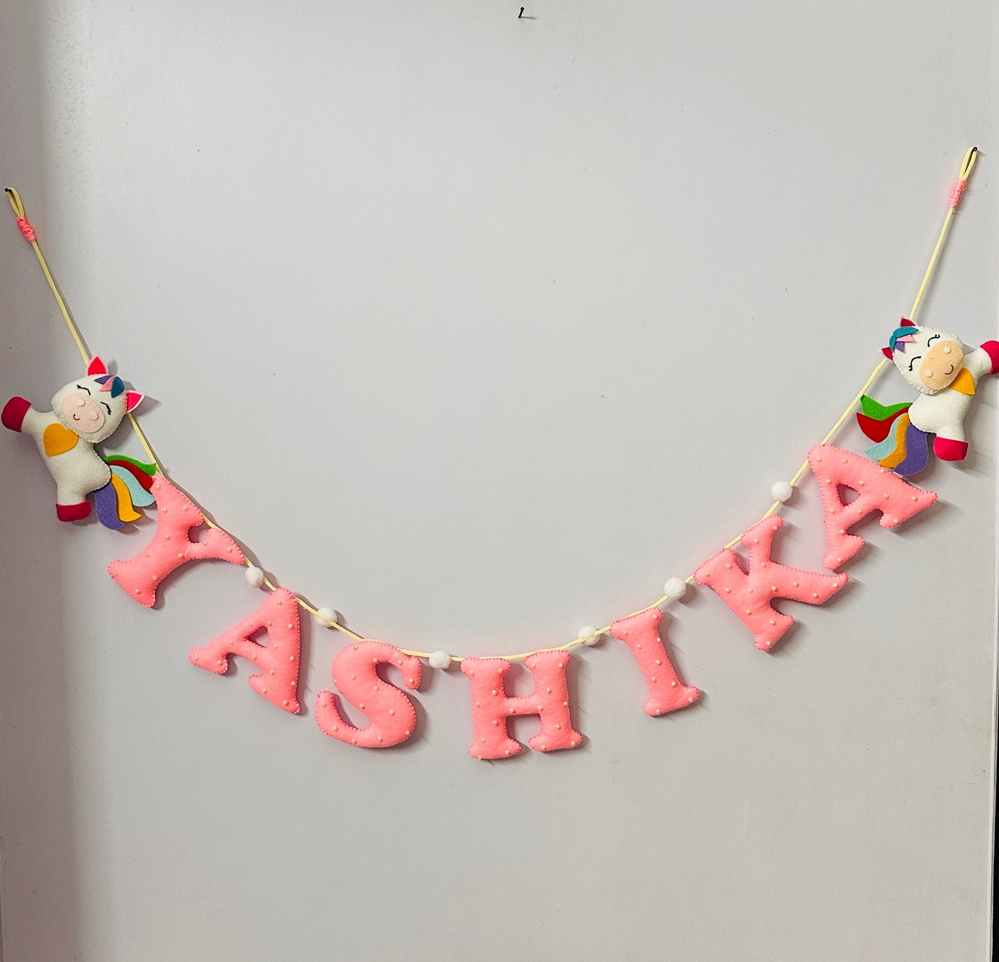 Kids hanging -Unicorn Name Bunting