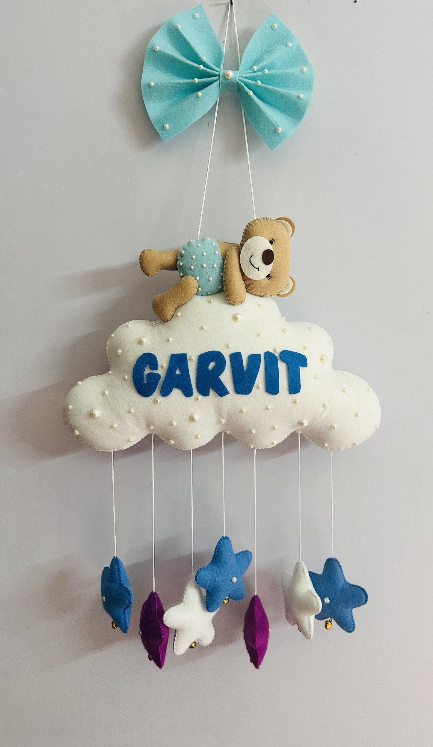 Kids hanging -Teddy on cloud