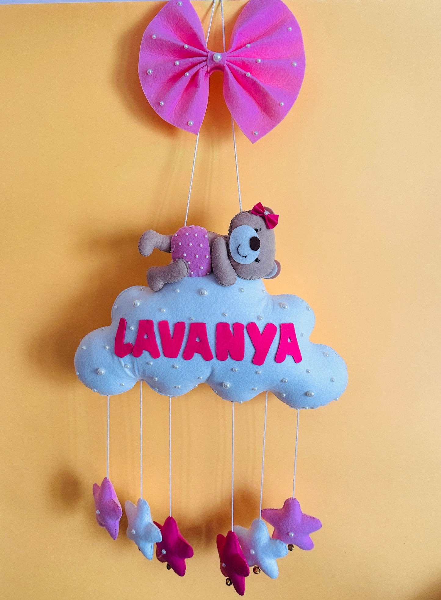Kids hanging -Teddy on cloud