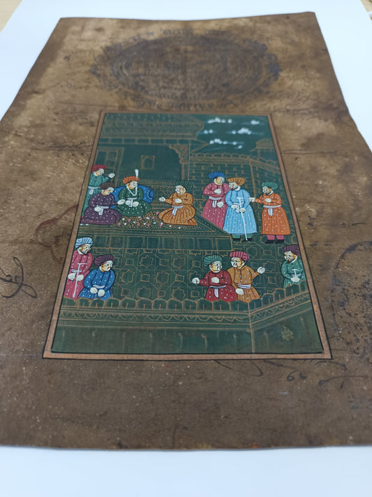 Mughal darbar on stamp paper
