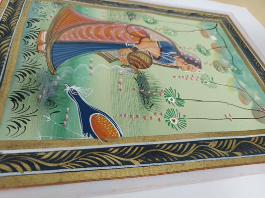 Women giving water - Pichwai