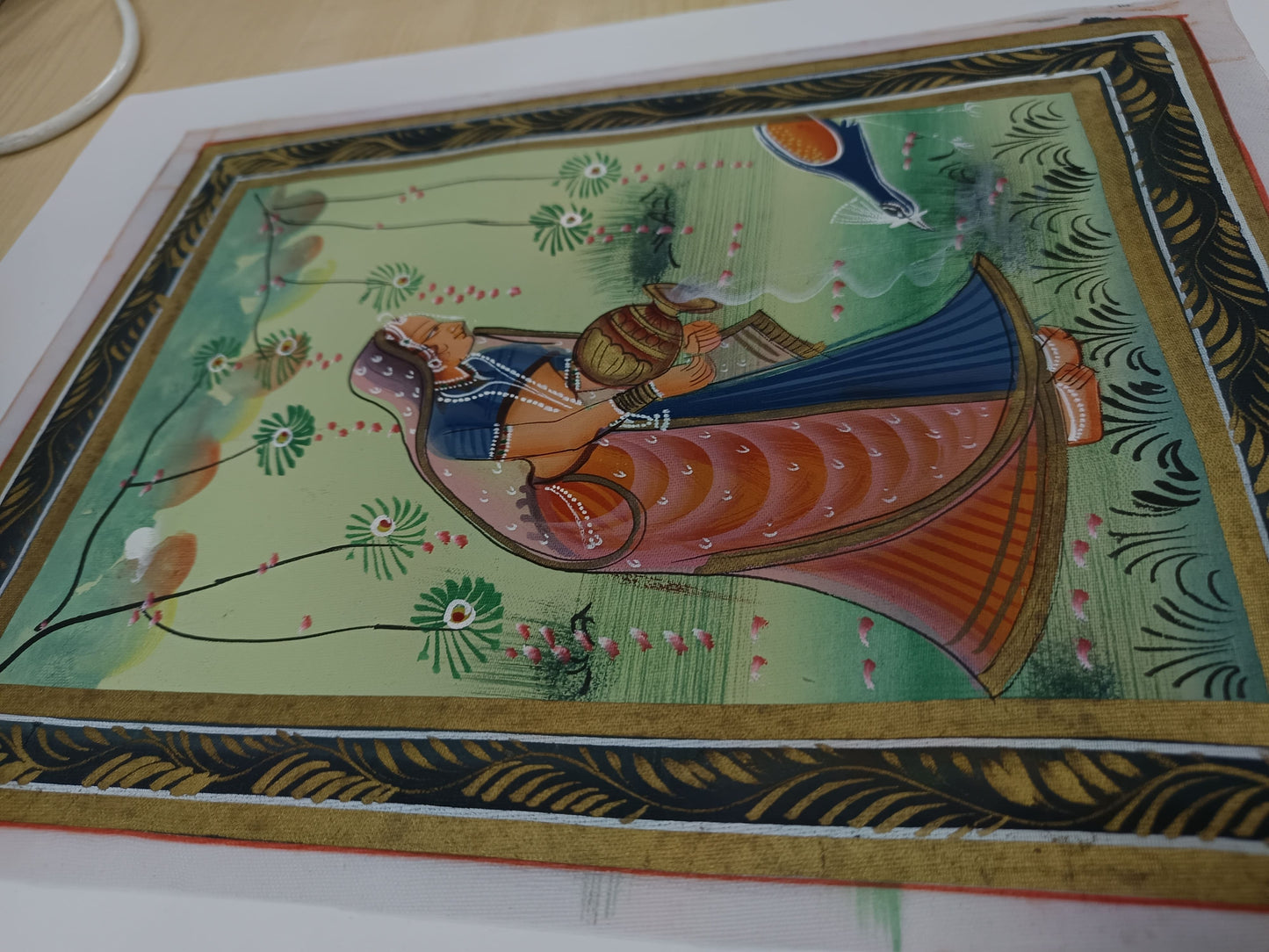 Women giving water - Pichwai