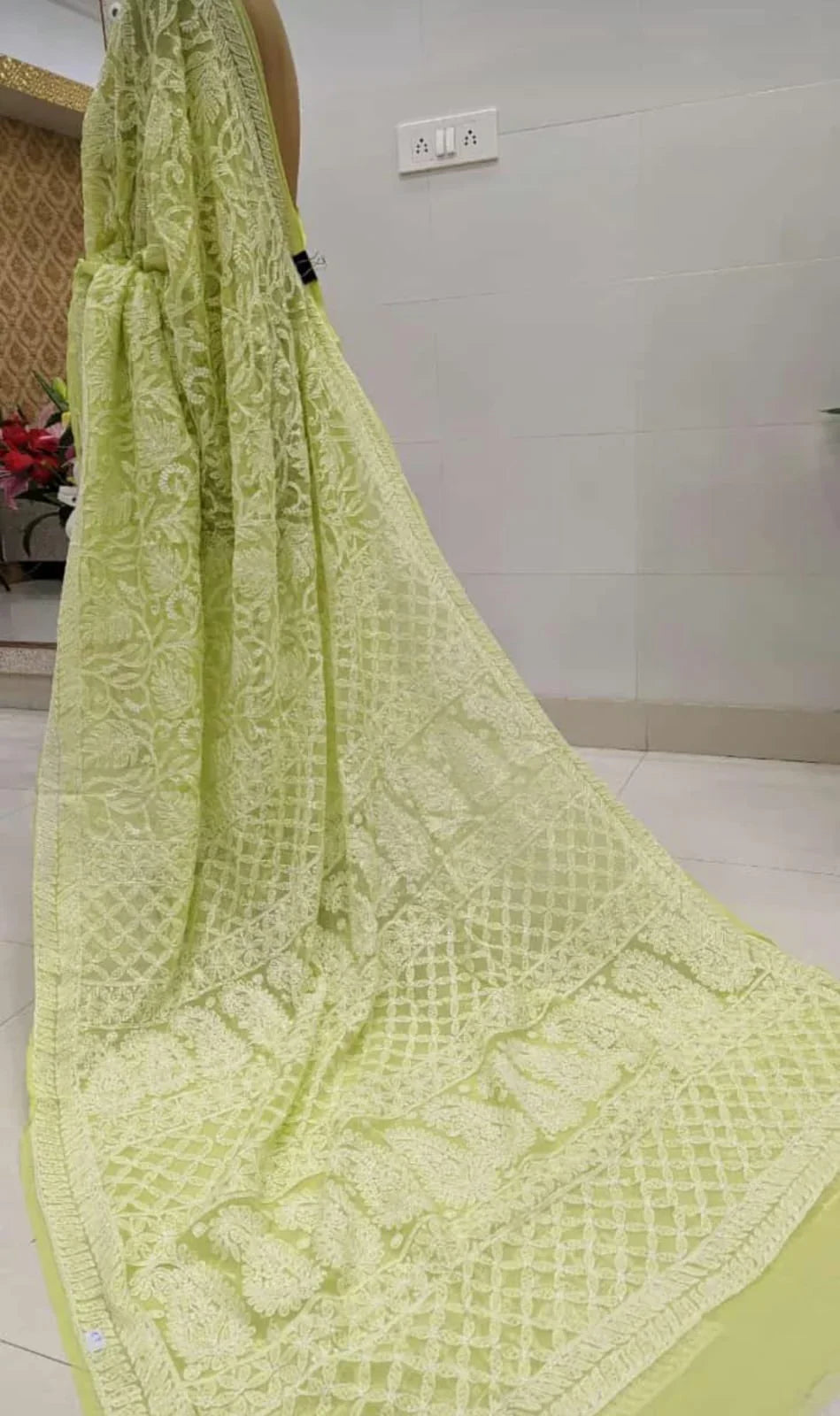 Chikan kari saree - Hunar Hatti