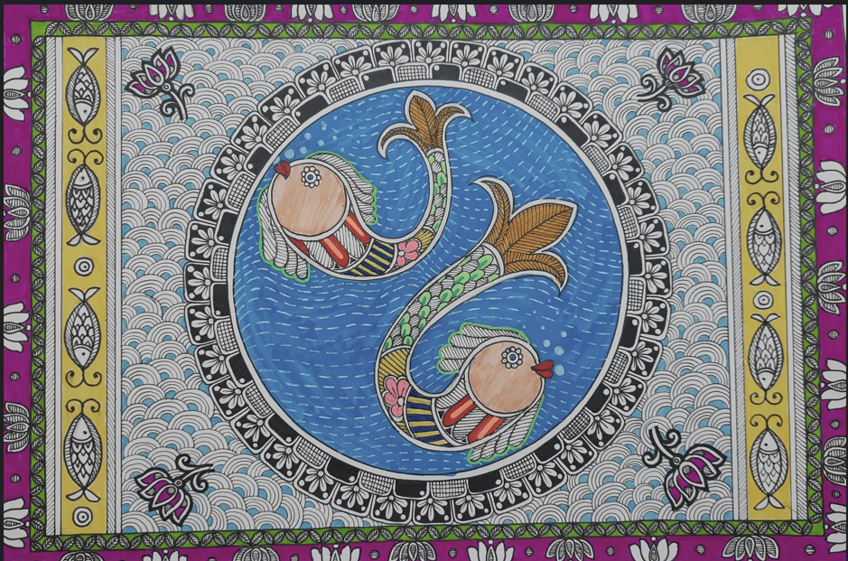 Madhubani-Mandala fusion art