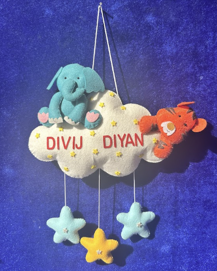 Kids hanging -Animal Siblings on Cloud - Hunar Hatti