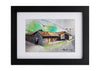 Street House Watercolor Painting - Hunar Hatti