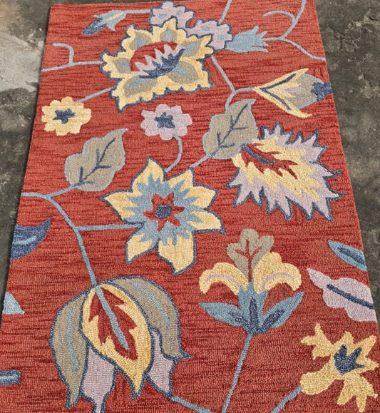 Flower design Handtufted Carpets - Hunar Hatti