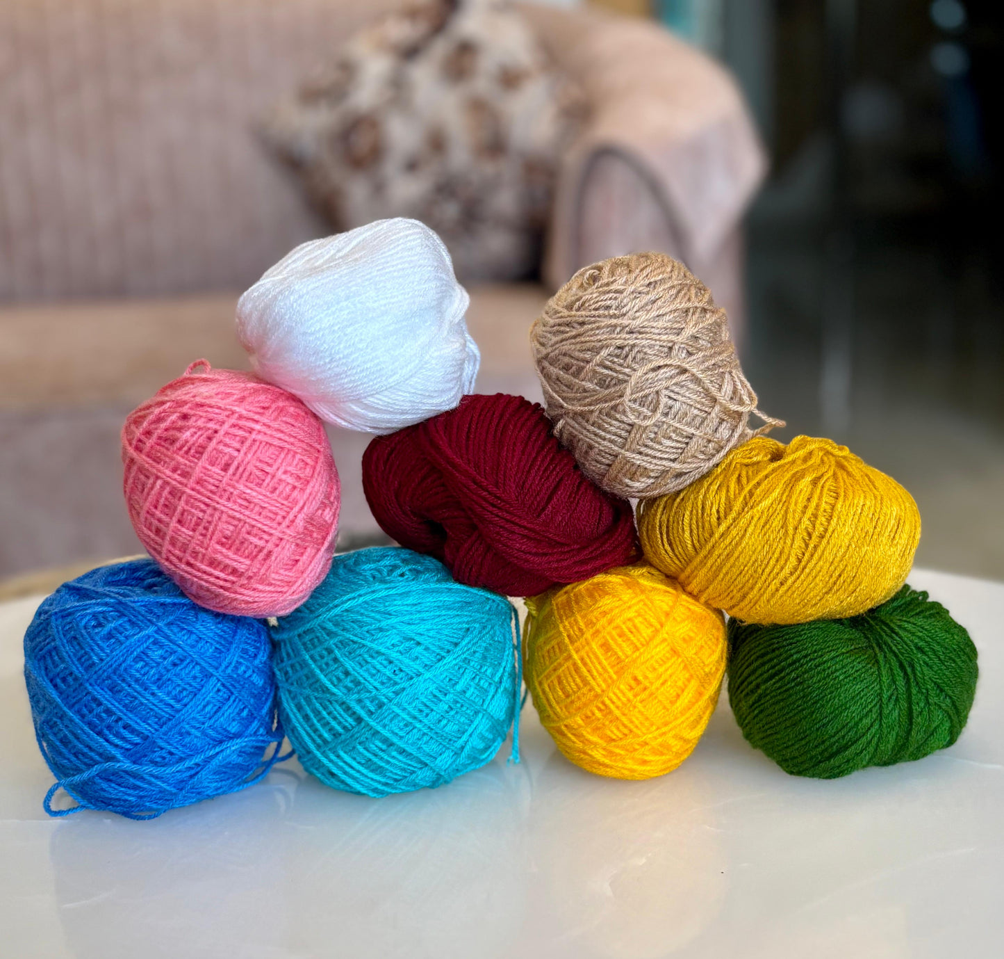Crochet work- Curtain holder cum Cup cover