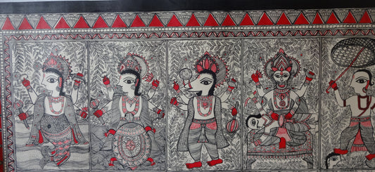 Dashavatram in Madhubani Painting