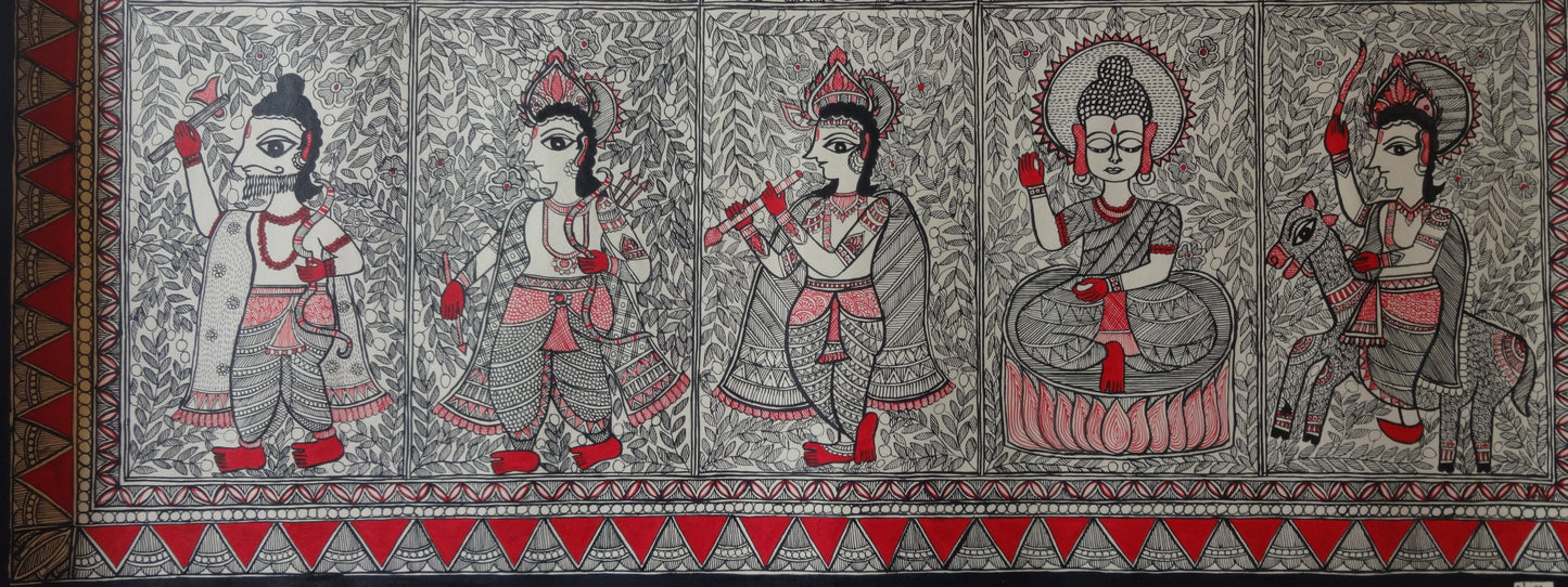 Dashavatram in Madhubani Painting