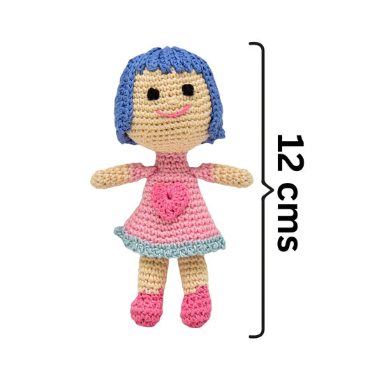 Happy Threads | Zoffee – Super Cute Terrific Doll | Handmade Crochet Soft Toy, Mini Doll for Imaginative Play & Collecting