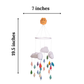 Happy Threads | Bright & Colourful Crochet Raindrops – Handmade Amigurumi Mobile for Nursery - Hunar Hatti