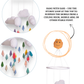 Happy Threads | Bright & Colourful Crochet Raindrops – Handmade Amigurumi Mobile for Nursery - Hunar Hatti
