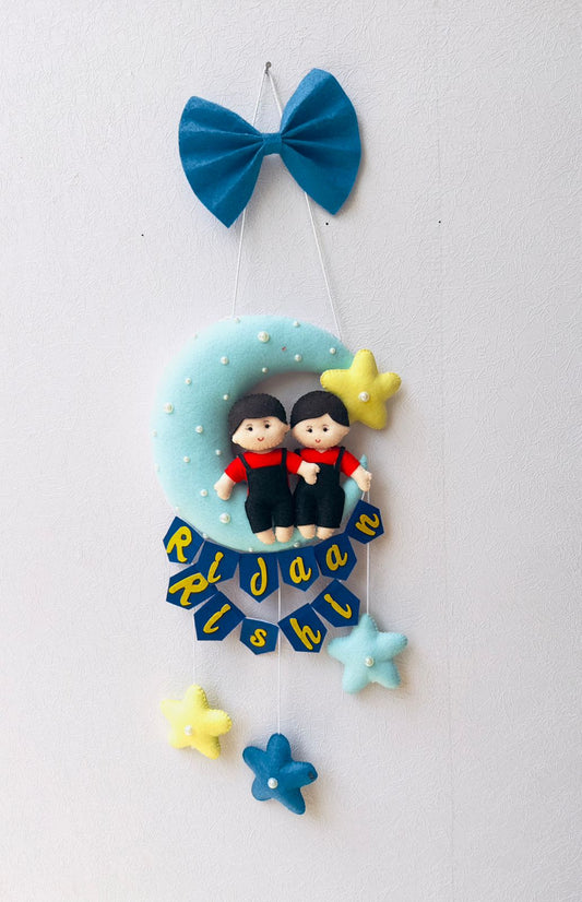 Kids hanging -SIblings on Moon