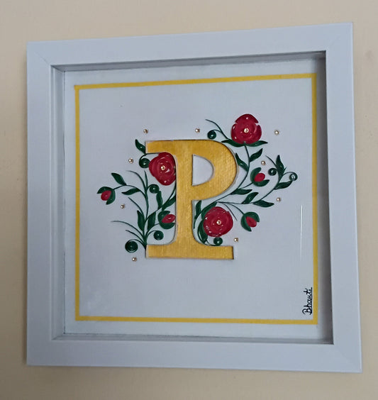 Wall Hanging Frame - Alphabet - P