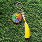 Mandala art key chain