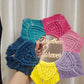 Macrame wall hanging with theme