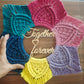Macrame wall hanging with theme