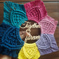 Macrame wall hanging with theme